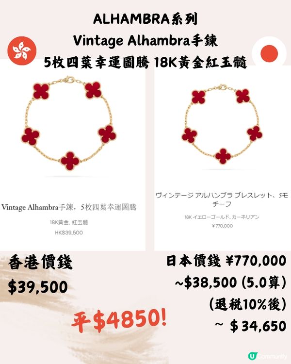 日本買VCA四葉草好平‼️11款入門級推介🍀最平$9xxx買到