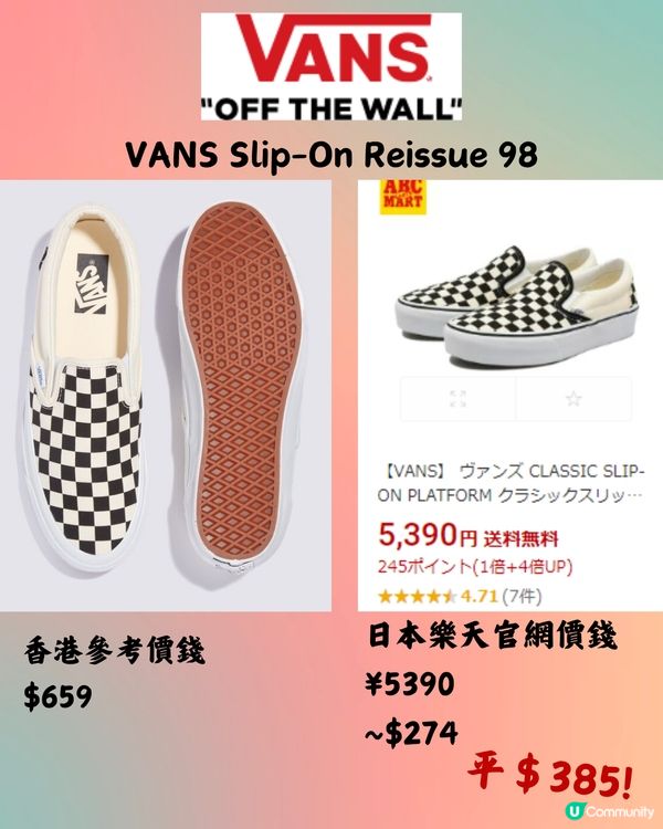 日本樂天ABC-MART網購11人氣鞋款推介🔥附港日價錢對比