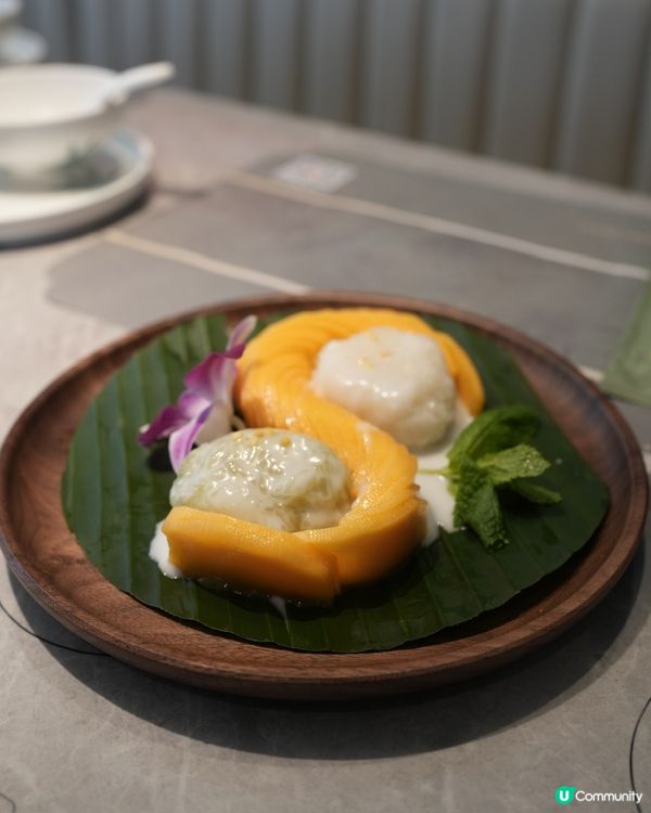 超好食椰青凍同芒果糯米飯🥭💜