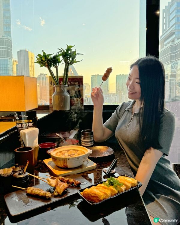 睇住日落🌅食高質日式串燒❣️