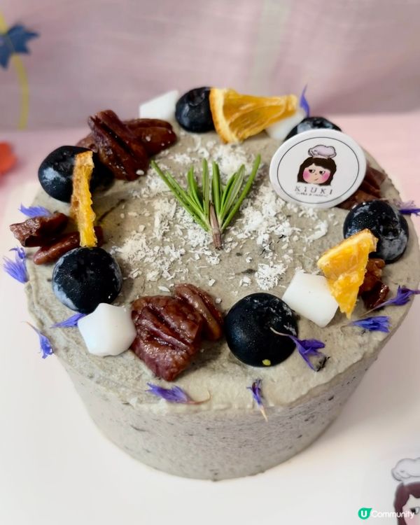 黑芝麻奶凍配麻糬🍵🤤戚風蛋糕