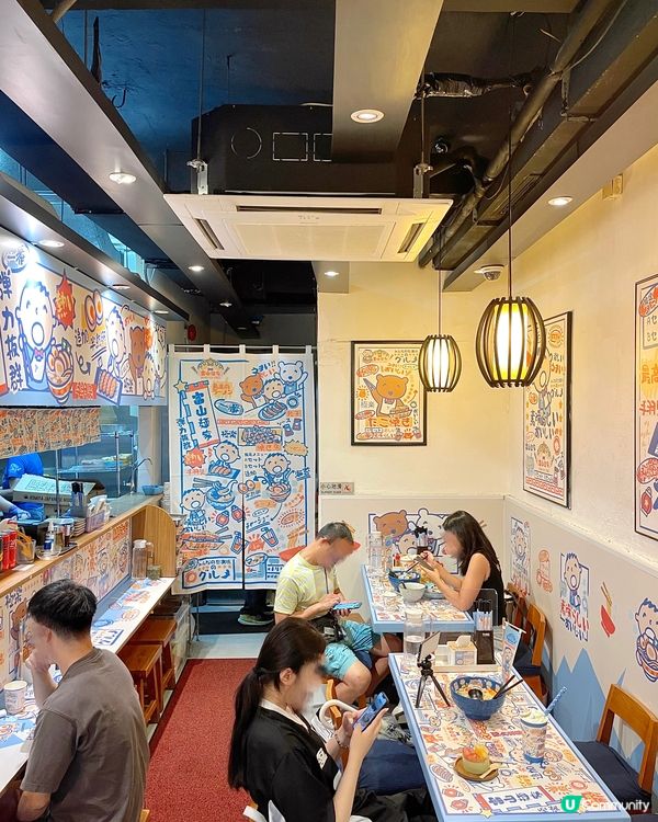 銅鑼灣🩵超可愛大口仔主題拉麵店