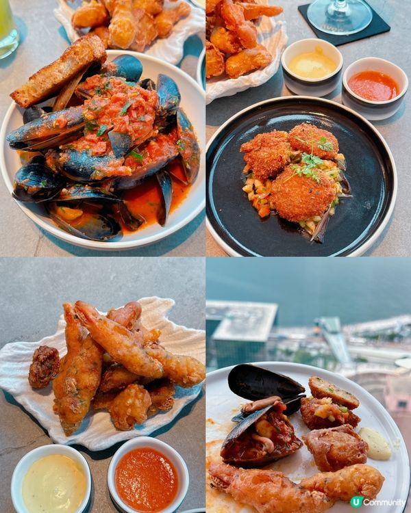 無敵海景 🥂  海鮮雞尾酒早午餐 🦞