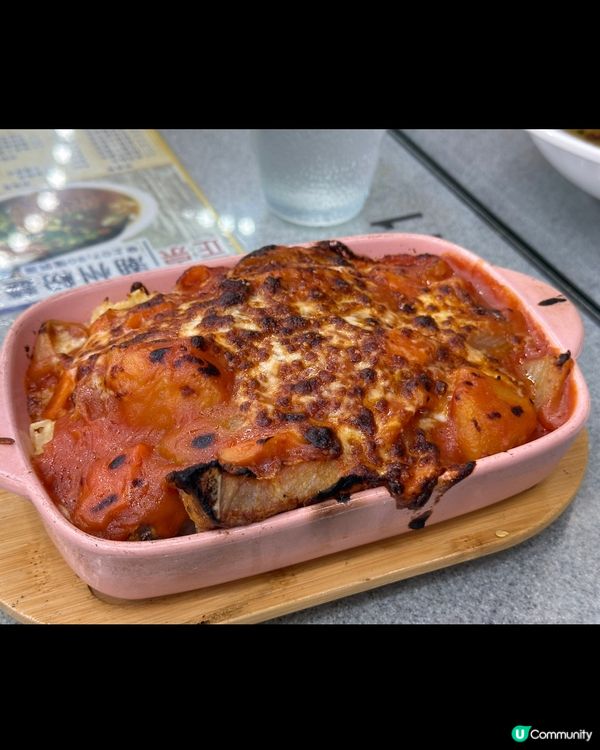 龍城冰室好味招牌番茄焗豬扒飯