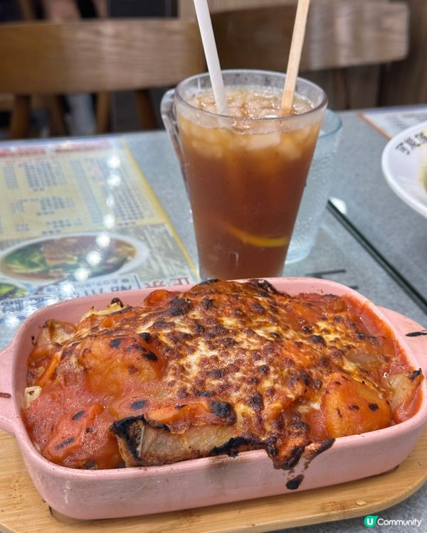 龍城冰室好味招牌番茄焗豬扒飯