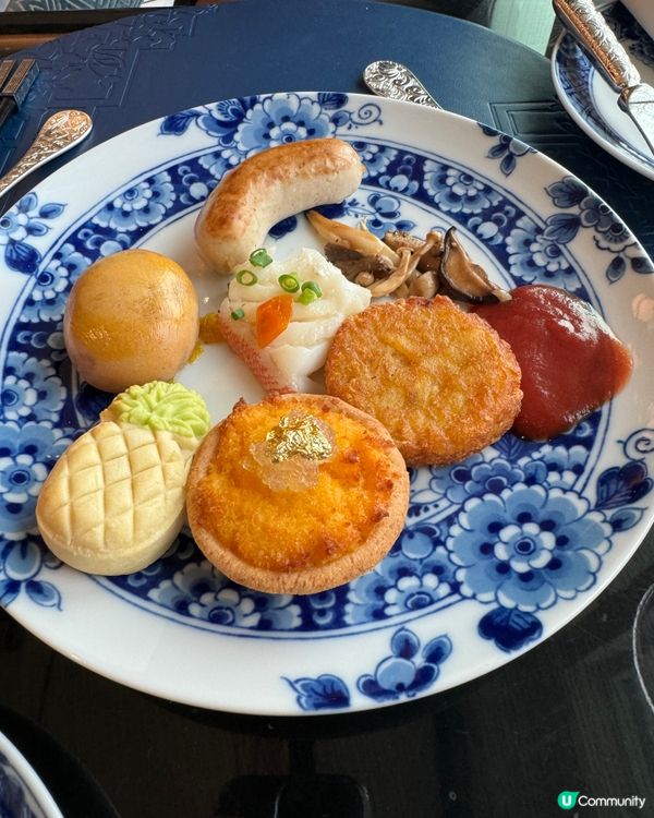 澳門倫敦人御園早餐👑  
奢華享受，龍蝦炒蛋、金箔帶子餃，仲