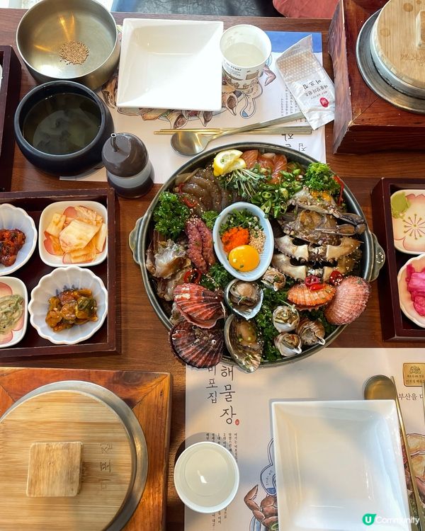 釜山必食醬油蟹海鮮拼盤