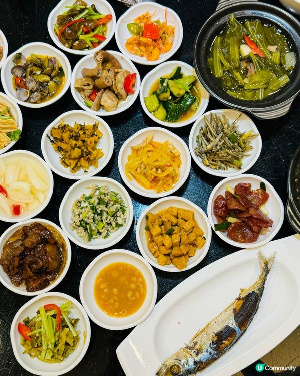 紅燒金鈎翅+任食潮州小菜