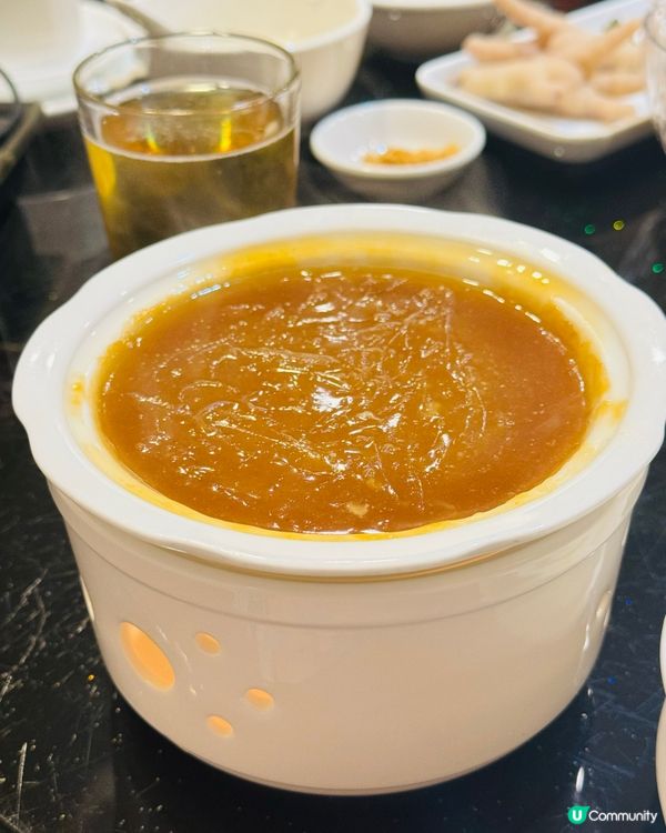 紅燒金鈎翅+任食潮州小菜