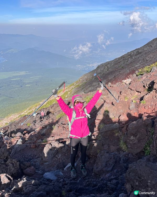登上日本富士山體驗