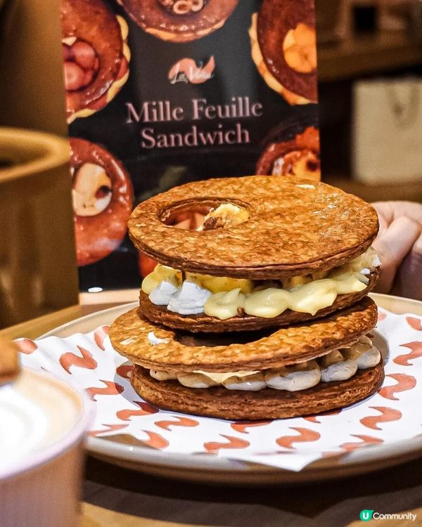 《紅爆日本🇯🇵！即製巴斯克芝士蛋糕千層酥🍰》