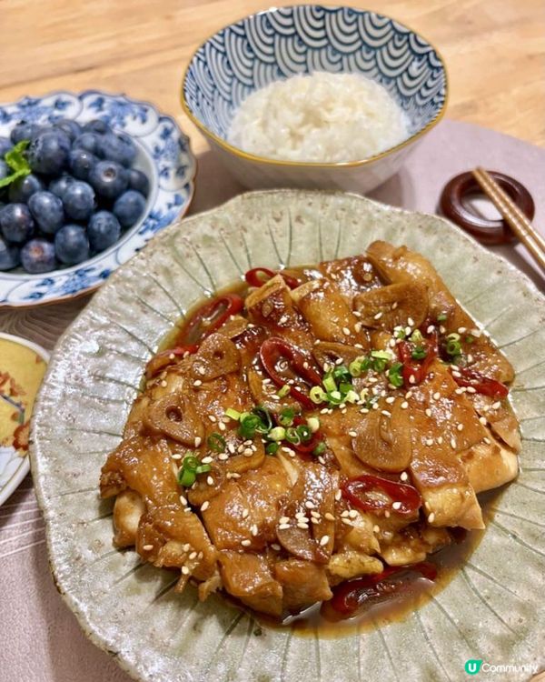 【簡易食譜】惹味蒜香照燒雞扒