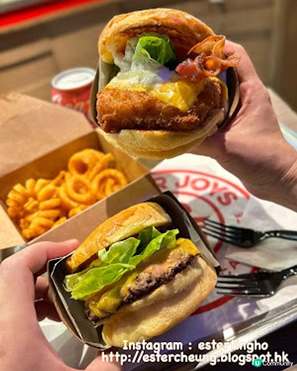 【灣仔 食記】滋味午餐 ♥ 芝士牛肉漢堡。魚柳漢堡。扭扭薯條 ♥ Burger Joys