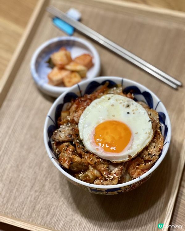 🇰🇷韓式泡菜肉片煎蛋丼