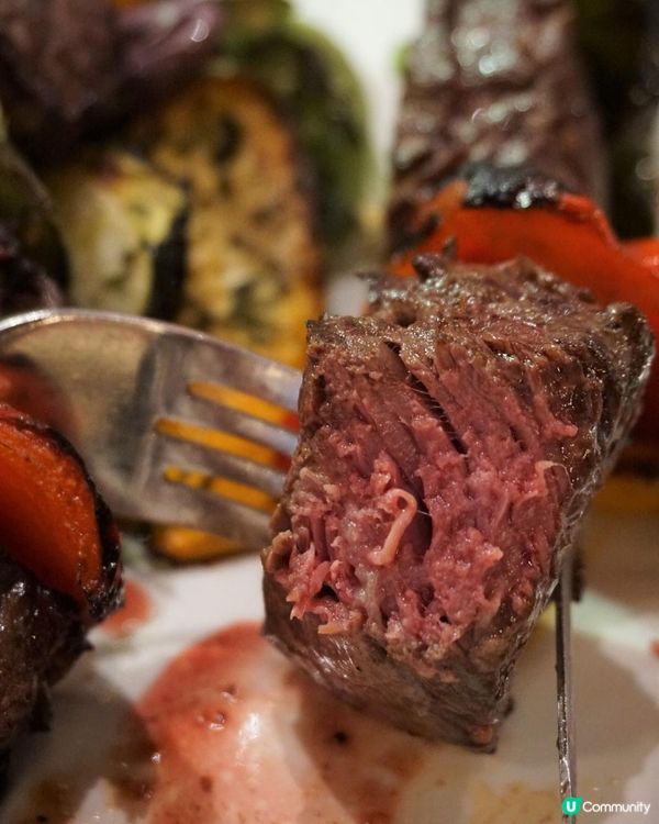 銅鑼灣【凡高廚房】份量級火焰護心牛柳串