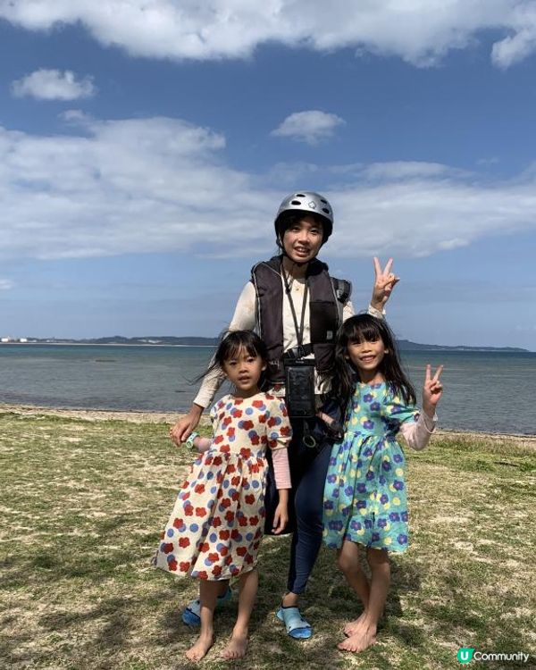 #沖繩必玩行程之一 #透明漸變藍色海洋一覽無遺 #震撼眼球景觀 #動力滑翔傘體驗