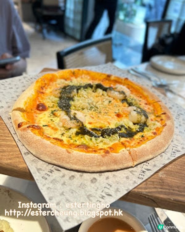 【觀塘 食記】週末嘆個 brunch 先 ♥ 鮮蝦香草醬薄餅。紐西蘭肉眼扒。朱古力慕絲蛋糕 ♥ Flames