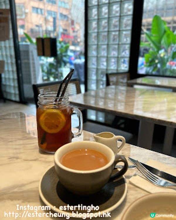 【觀塘 食記】週末嘆個 brunch 先 ♥ 鮮蝦香草醬薄餅。紐西蘭肉眼扒。朱古力慕絲蛋糕 ♥ Flames