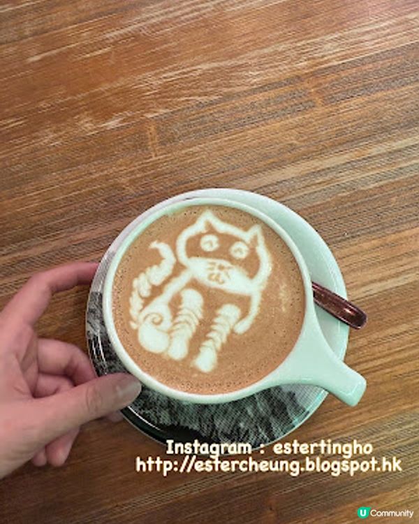 【西環 食記】西營盤咖啡店 ♥ 超滿足的。抹茶紅豆可頌窩夫配抹茶雪糕 + 可愛拉花咖啡 ♥ Coffee by Zion