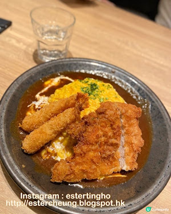 【九龍灣 食記】德福廣場。抵食下午茶 ♥ 吉列豬扒配大蝦蛋包飯 + Ufufu 咖啡 ♥ L.D.K. by Ufufu Cafe