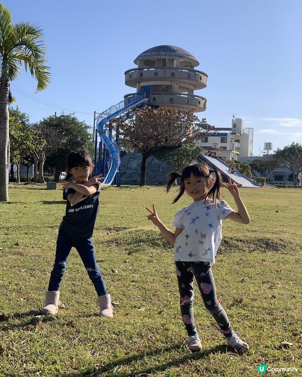 #三層樓高瀡滑梯#本地人才知道嘅秘密公園1#壼燒番薯車仔店🍠🤤正#マンタ公園沖縄 #沖繩深度遊