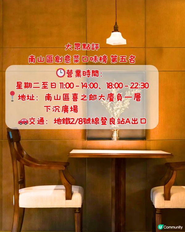 深圳6大創意料理餐廳推介😍中西結合/日本風味！口感豐富有層次‼️