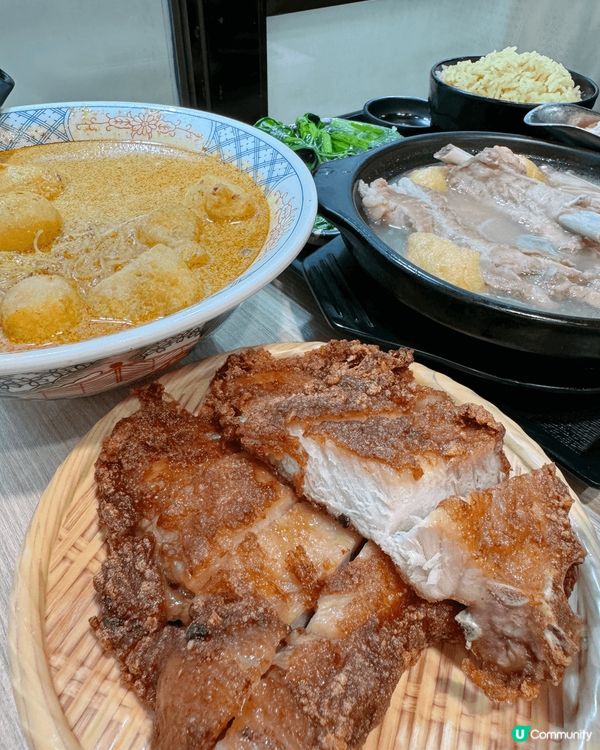 星洲總廚▫️招牌厚切豬扒叻沙 $78