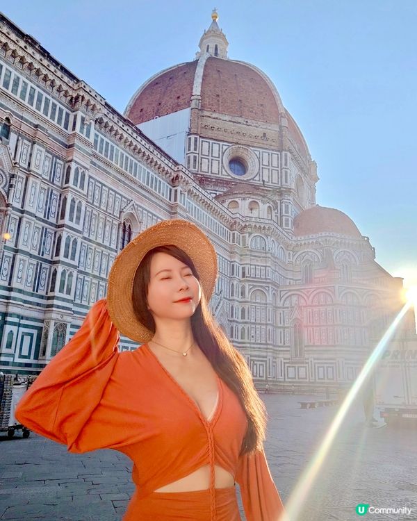 [意大利佛羅倫斯]🇮🇹清晨時分到了聖母百花大教堂吸吸靈氣😌半...