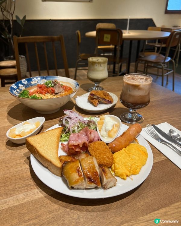 ʚ♡ 和食の朝食• 無限添飲烘焙咖啡 ♡ɞ