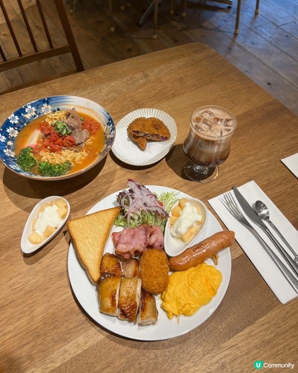 ʚ♡ 和食の朝食• 無限添飲烘焙咖啡 ♡ɞ