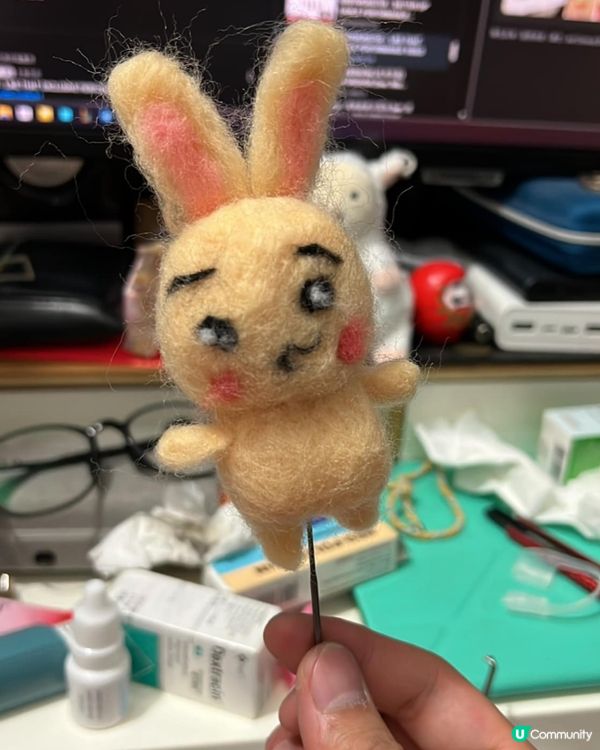 Chiikawa粉絲製作羊毛氈公仔🪡成品惹網民爆笑：從地獄來的？🤣🤣🤣