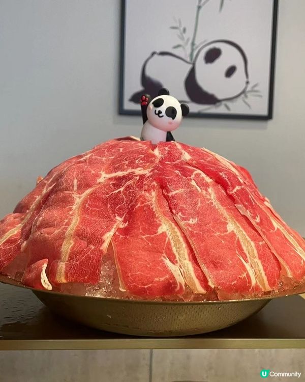 深圳行商場歎美味牛肉火鍋  打卡送熊貓造型甜品和口罩髮夾