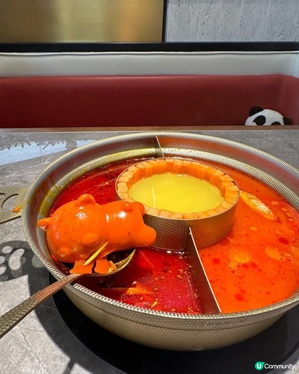 深圳行商場歎美味牛肉火鍋  打卡送熊貓造型甜品和口罩髮夾