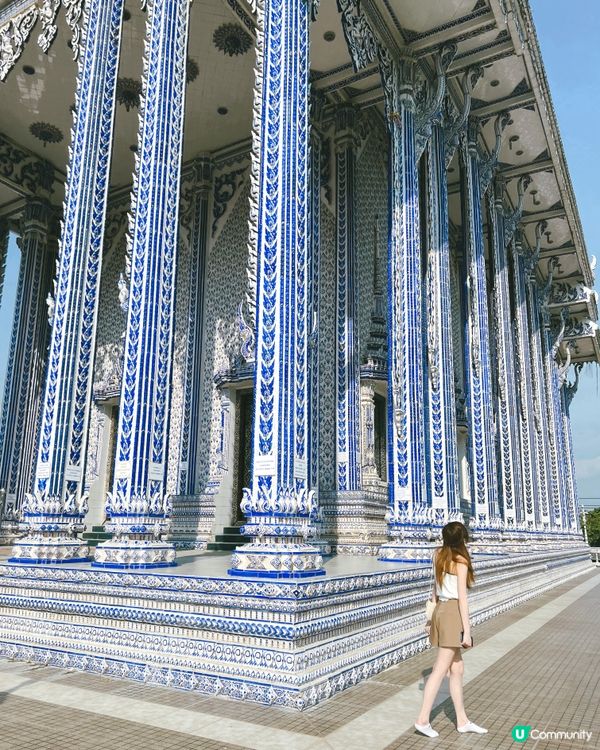 泰國小眾旅遊景點-氣質高雅的青花瓷藍廟☁️🩵