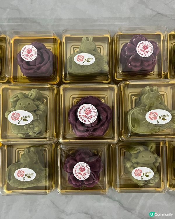 😊自家製月餅(紫薯紅豆，抹茶黑芝麻)