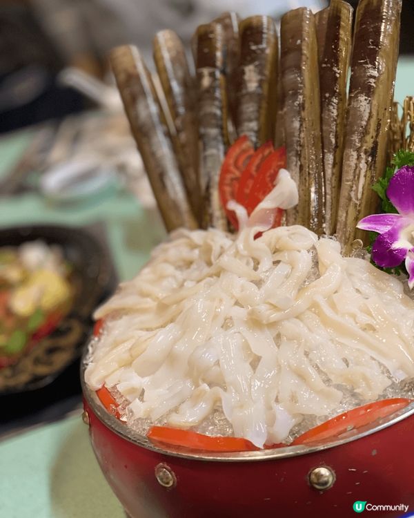 大圍瀝源村盛記火鍋 招牌象拔蚌、自加制酸梅湯，每次必食，試過...