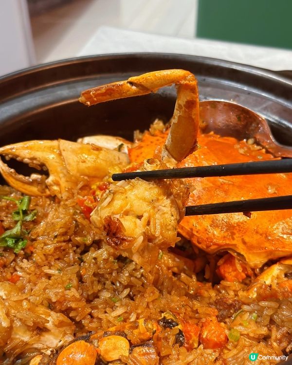 膏蟹炒糯米飯好好食