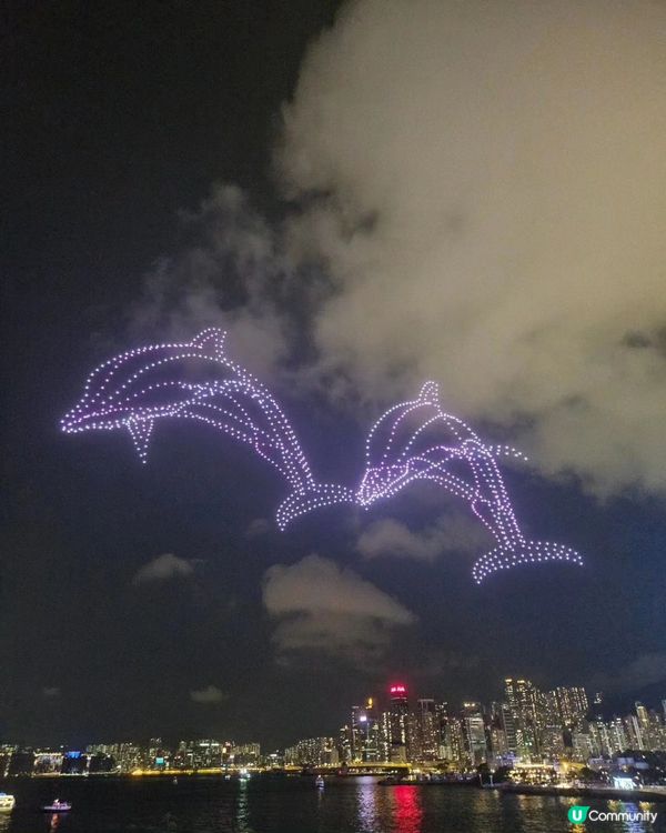 中秋佳節🏮  灣仔無人機表演🤩