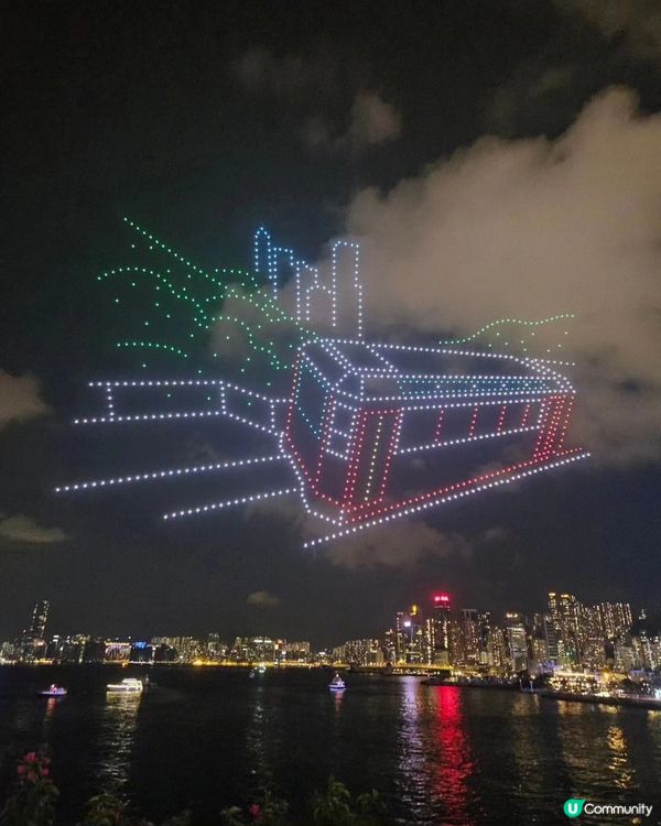 中秋佳節🏮  灣仔無人機表演🤩