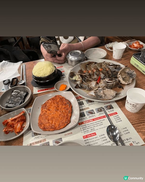 呢幾張都係韓國旅行時影的相，係韓國好鍾意食烤肉，醬油蟹同去c...