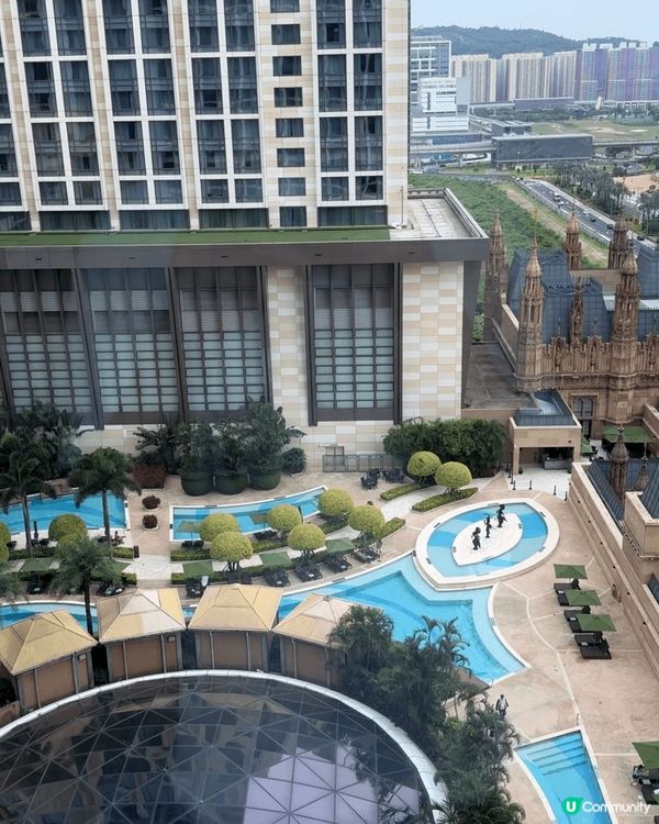 澳門巴黎鐵塔夜晚真係好靚 酒店窗外?景色 銀河鑽石大廳水舞秀...