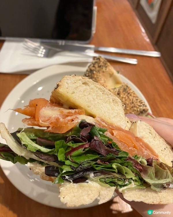 北角白色系cafe 熱門bagel三文治！🥯
