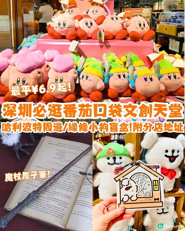 深圳必逛番茄口袋文創天堂🔥哈利波特/星之卡比/線條小狗周邊❗️