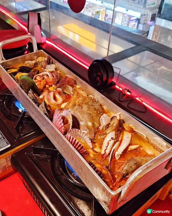 韓國大熱🔥特長50cm韓式海鲜鍋🥘🦀韓國網紅推介美食