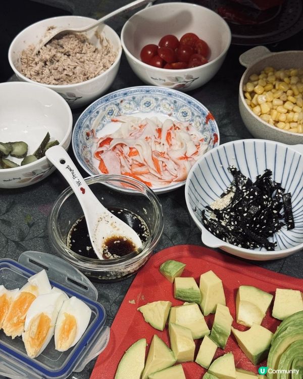 自家製poke bowl💕