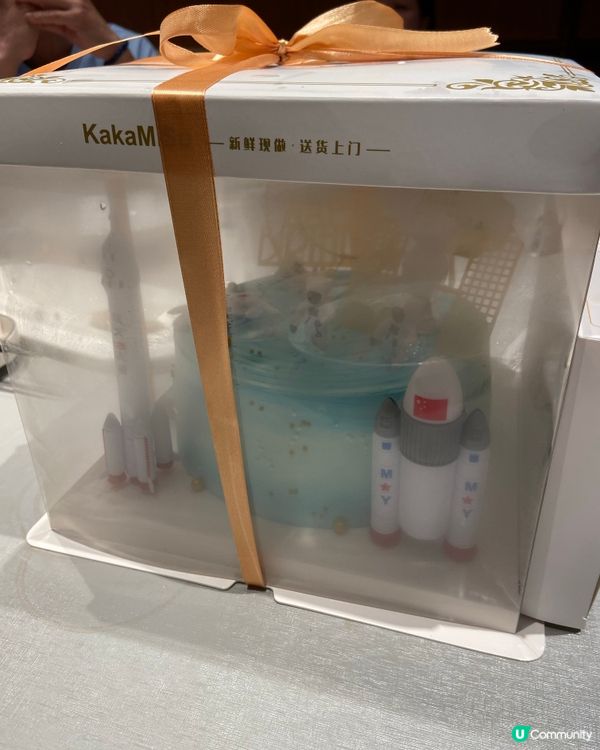 超抵火箭造型芒果生日蛋糕🎂💕