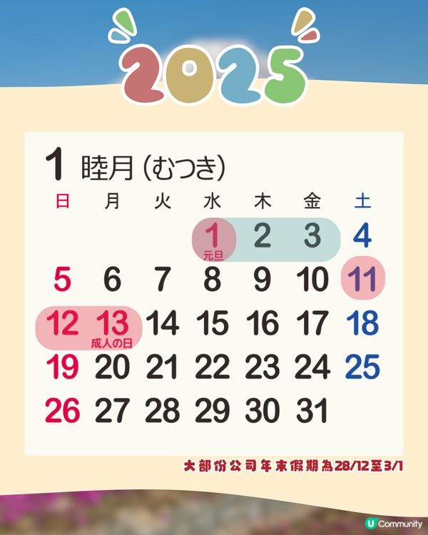 日本國定假期2025全攻略🇯🇵避人潮慳錢必讀🔥呢兩個月份唔好去😳⁉️