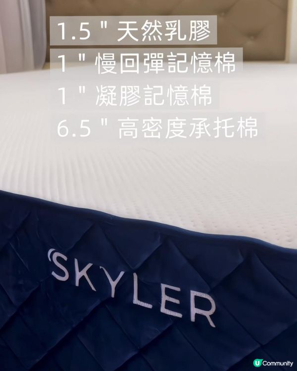 Skyler Luxe乳膠記憶棉床褥！