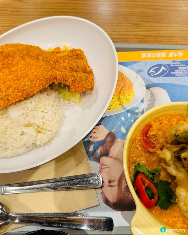 大家樂最新泰式軟殼蟹咖喱🦀配埋吉列豬扒超滿足！