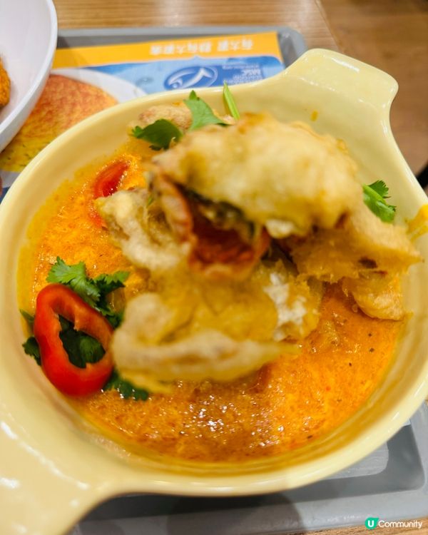 大家樂最新泰式軟殼蟹咖喱🦀配埋吉列豬扒超滿足！